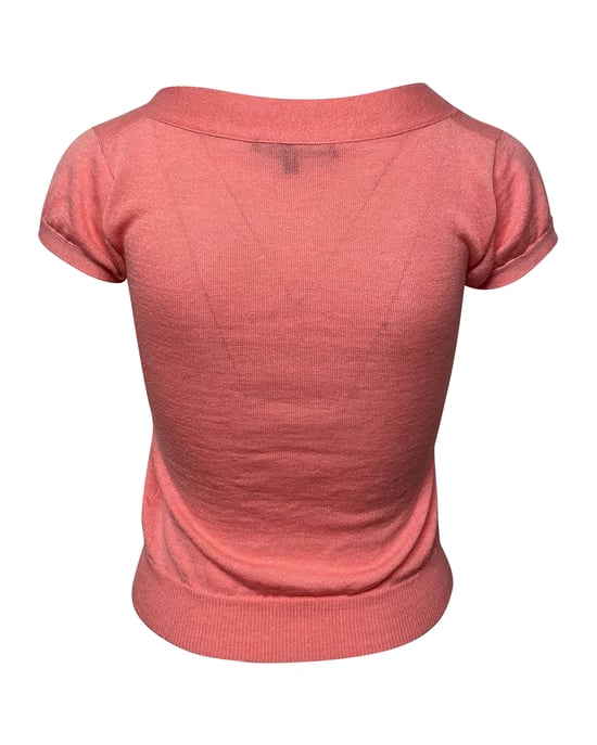 Gucci Stickad Blus i Rosa Virgin Wool - Image 4
