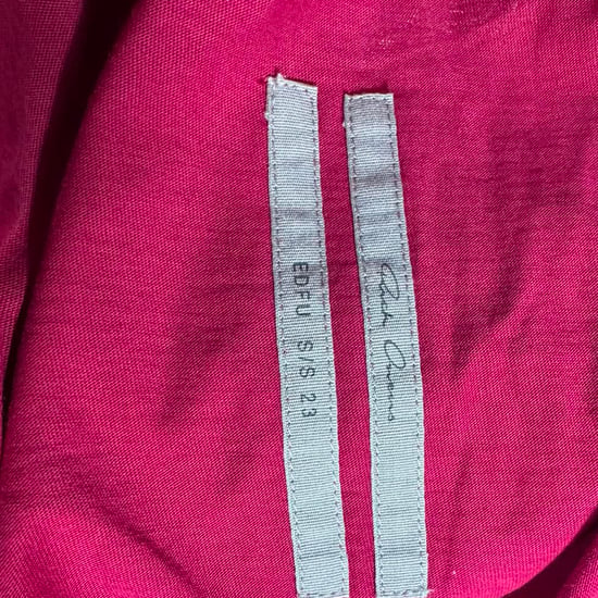 Rick Owens blouse met boothals en korte mouwen in roze katoen - Image 5