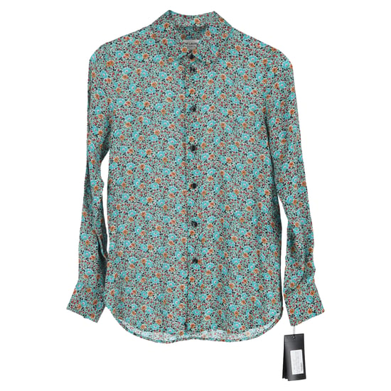 Saint Laurent overhemd met knoopsluiting in viscose met bloemenprint - Image 1