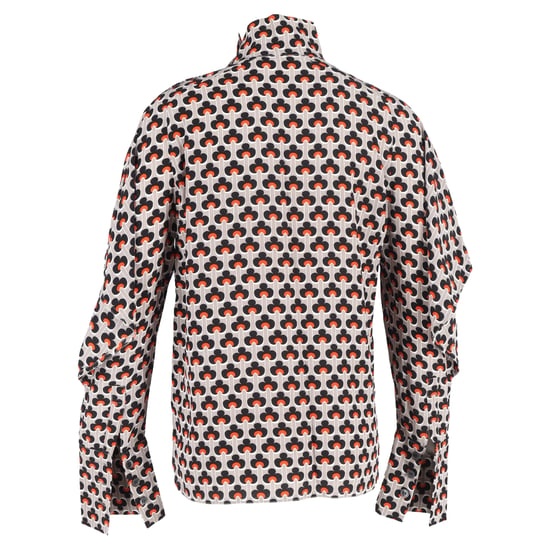 Marni Cutout Printed Turtleneck Top in Multicolor Silk - Image 3