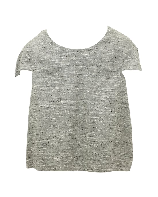 Chloe korte cape top in grijze wol - Image 4