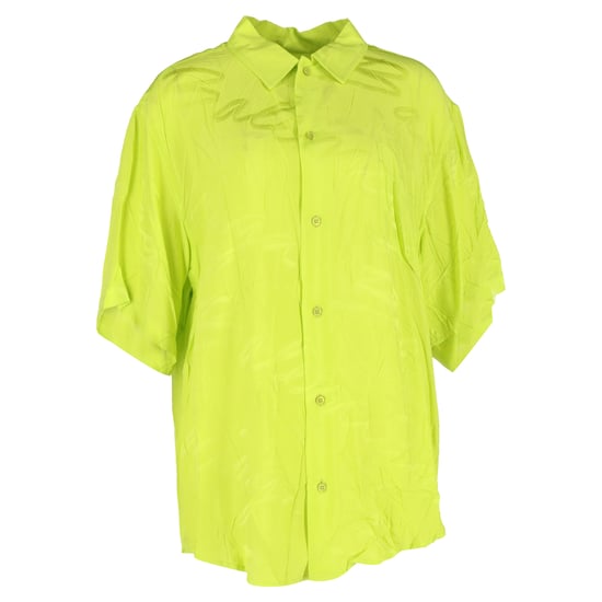 Balenciaga Handwritten Minimal Shirt in Neon Green Viscose - Image 1