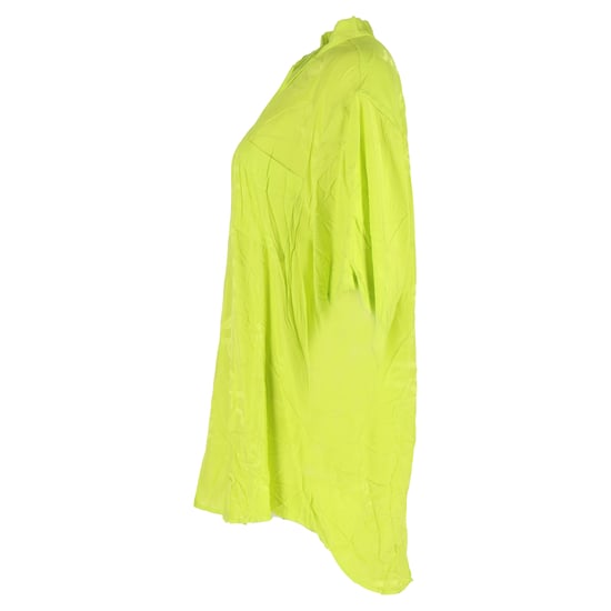 Balenciaga Handwritten Minimal Shirt in Neon Green Viscose - Image 2