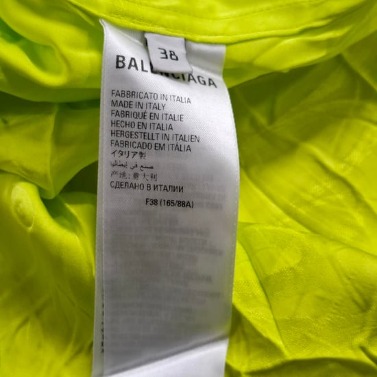 Balenciaga Handwritten Minimal Shirt in Neon Green Viscose - Image 5