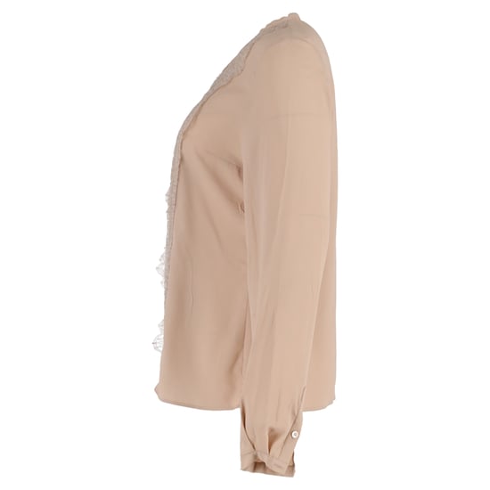 Alexander McQueen Lace Trimmed Blouse in Beige Polyester - Image 2