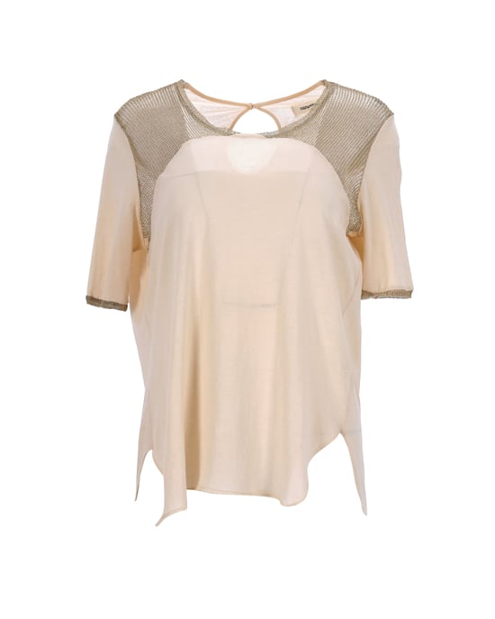 Nanushka T-shirt i beige polyester - Image 1
