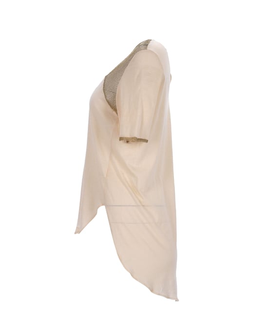 Nanushka T-shirt i beige polyester - Image 2
