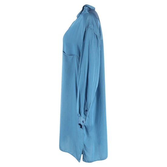 Y's by Yohji Yamamoto overhemd met knoopsluiting in blauwe zijde - Image 2