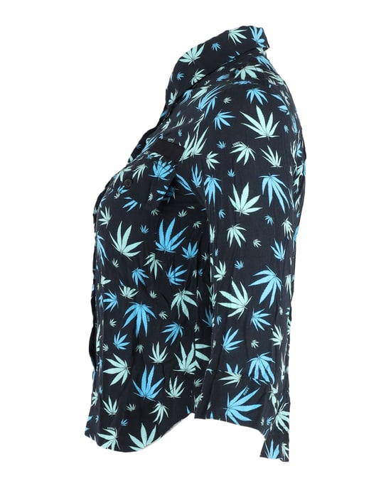 Zadig & Voltaire Skjorta med lövtryck och knappar i flerfärgad viskos - Image 2