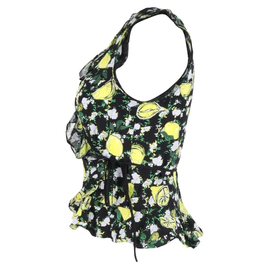 Diane Von Furstenberg Peona wikkelblouse met citroenprint in veelkleurige zijde - Image 2