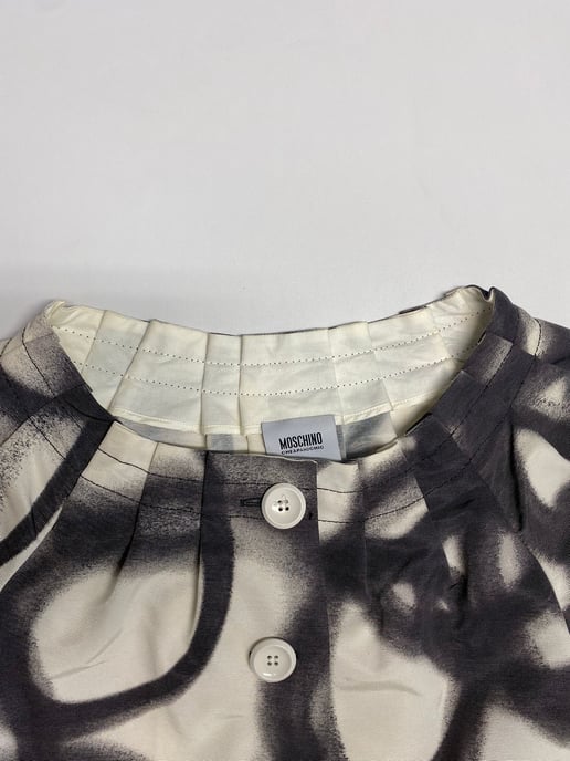 Moschino billig och elegant blus med knappar i flerfärgad bomull - Image 5