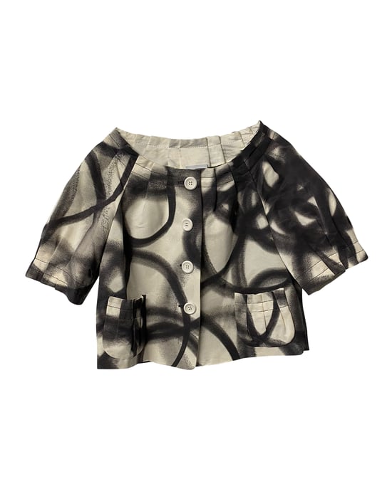 Moschino billig och elegant blus med knappar i flerfärgad bomull - Image 6