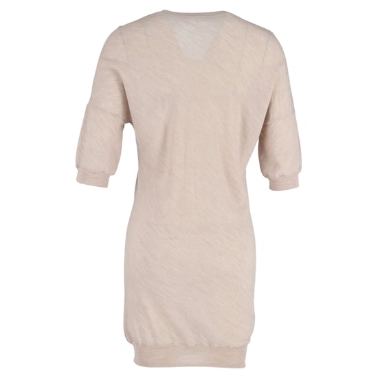 Chloé V-ringad miniklänning i beige linne - Image 3