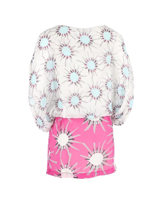 Diane Von Furstenberg Robyn jurk met print en laagjes in veelkleurige zijde - Image 3