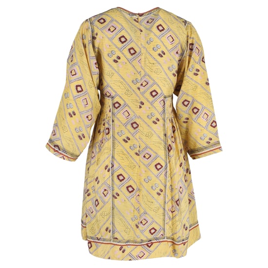Isabel Marant Thurman Printed Min Dress in Yellow Silk - Image 3