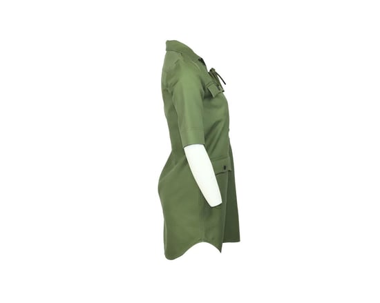 Zadig & Voltaire Record Brodé Tigre Skjortklänning i Khaki Grön Bomull - Image 2