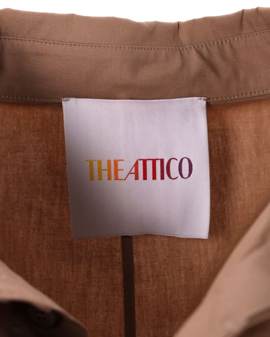 Attico Dakota miniklänning i brun bomull - Image 4