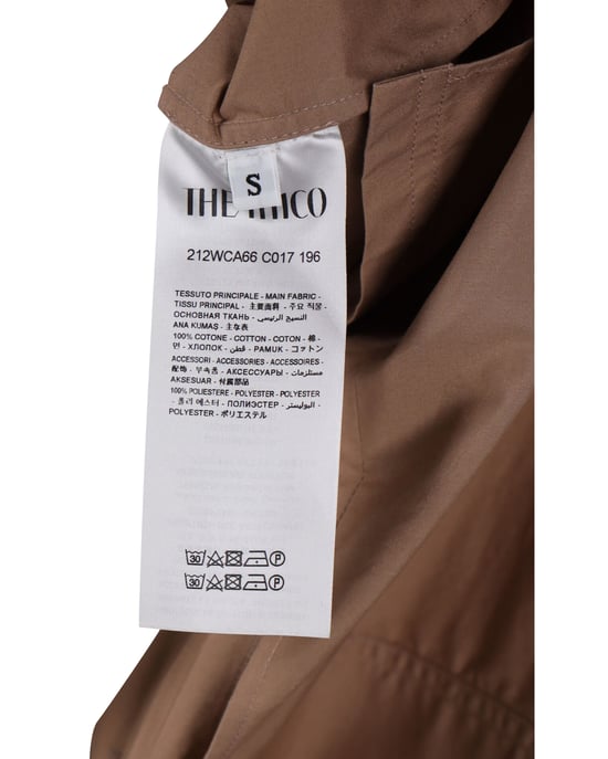 Attico Dakota miniklänning i brun bomull - Image 5