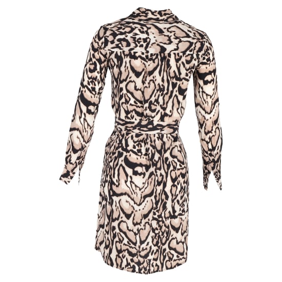 Diane von Furstenberg Taya Leopard Dragsko Skjortklänning i Djurtryck Siden - Image 3