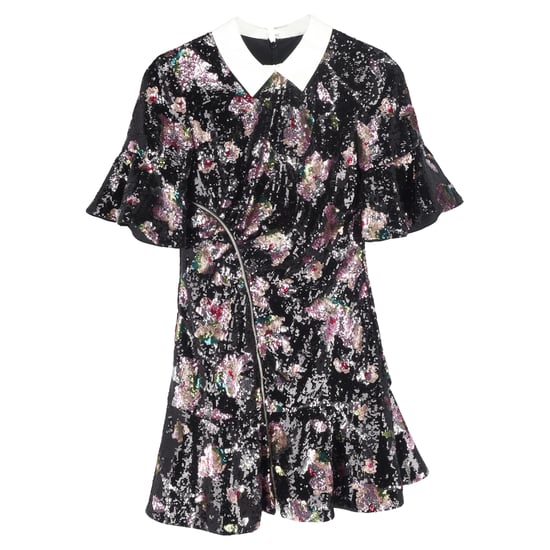 Self-Portrait Floral Sequined Mini Dress in Multicolor Polyester - Image 1