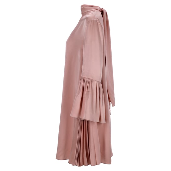 Fendi mini-jurk met col en ruchesmouwen in roze viscose - Image 2
