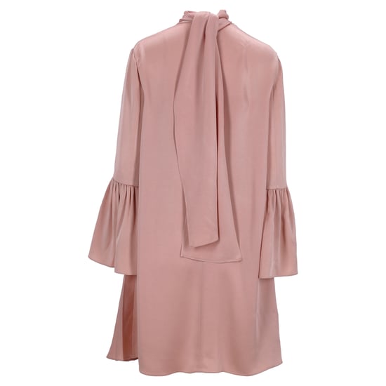 Fendi mini-jurk met col en ruchesmouwen in roze viscose - Image 3