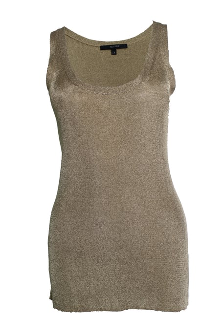 Gucci, gouden mouwloos lurex top - Image 1
