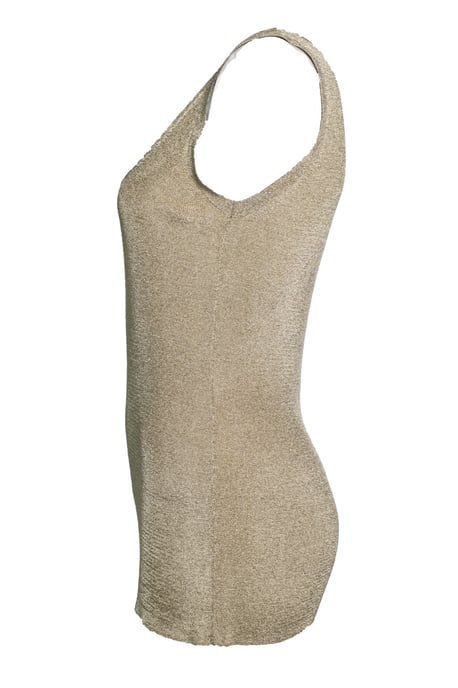 Gucci, gouden mouwloos lurex top - Image 2