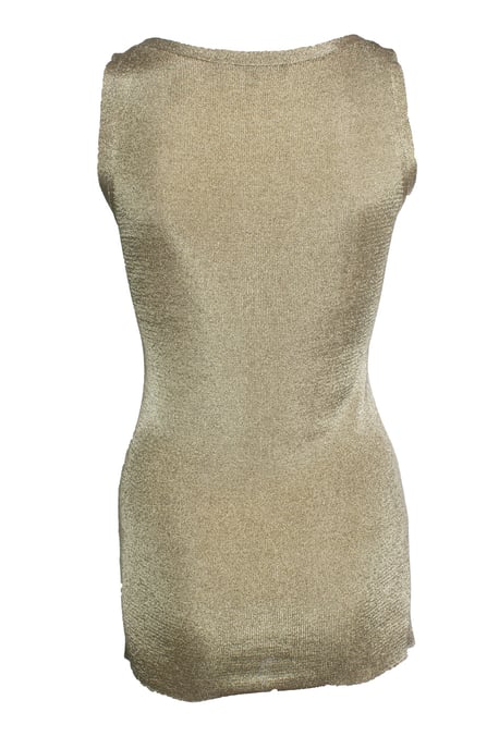 Gucci, gouden mouwloos lurex top - Image 3