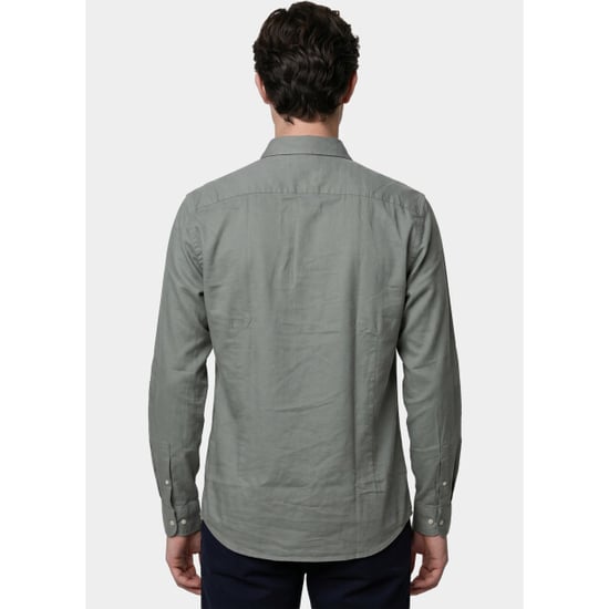 Bos Bright Blue Casual hemd lange mouw linnen shirt 5405.426/356 - Image 2