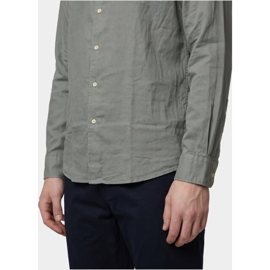 Bos Bright Blue Casual hemd lange mouw linnen shirt 5405.426/356 - Image 4