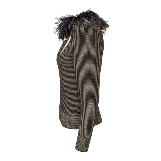 Valentino Boutique Top met verenversiering - jaren '80 - Image 2