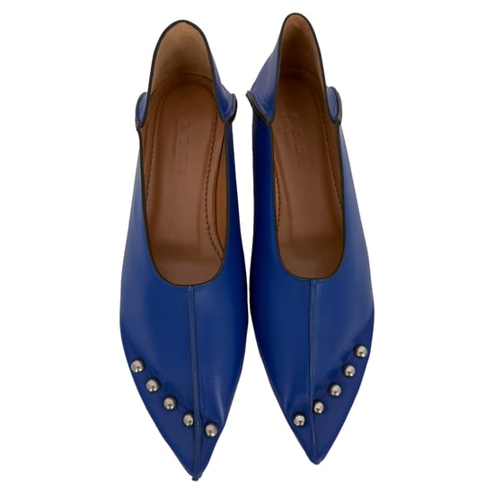 Marni Studded Ballerina Flats van Blauw Leer - Image 3