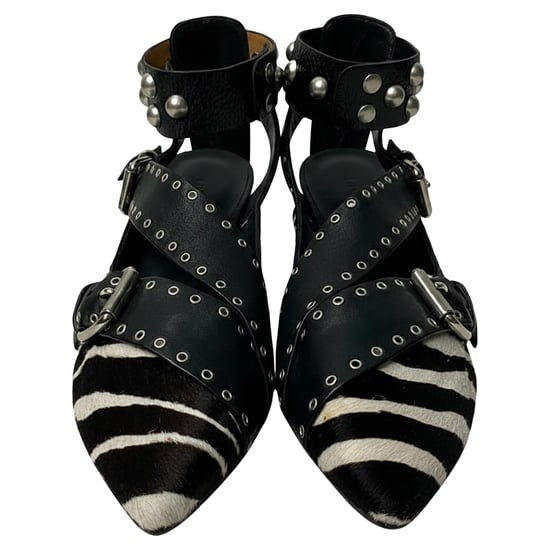 Isabel Marant Zebra Tryck Linzy Öljett Spetsiga Tå Lågskor i Djurtryckt Kalvskinn - Image 2
