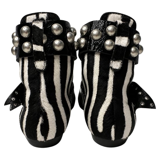 Isabel Marant Zebra Tryck Linzy Öljett Spetsiga Tå Lågskor i Djurtryckt Kalvskinn - Image 4