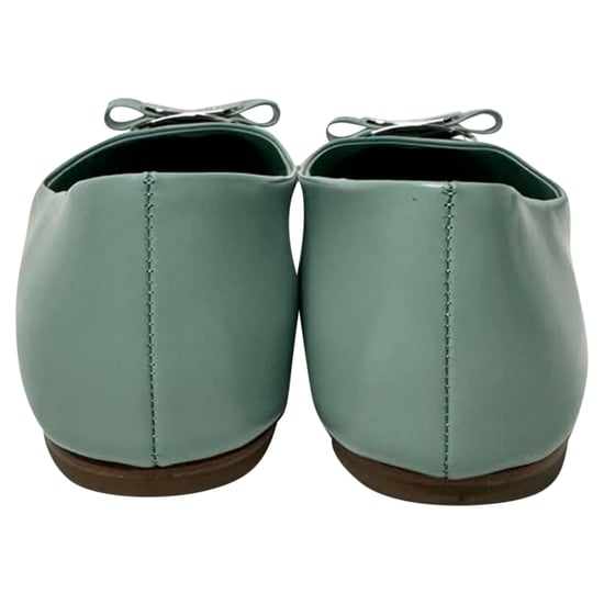Salvatore Ferragamo New Vara Ballerinaskor i Mintgrön Lammsskinn - Image 3