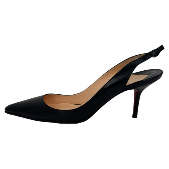 Christian Louboutin Kate 55 Slingback Pumps in Black Leather - Image 5