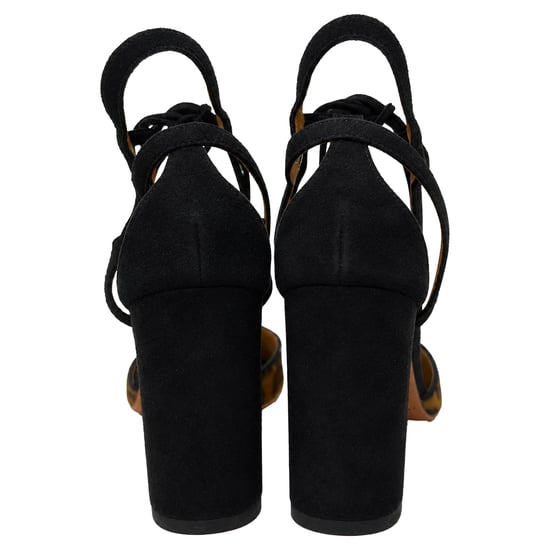 Aquazzura Austin Lace-Up Sandals in Animal Print Calf Hair - Image 3