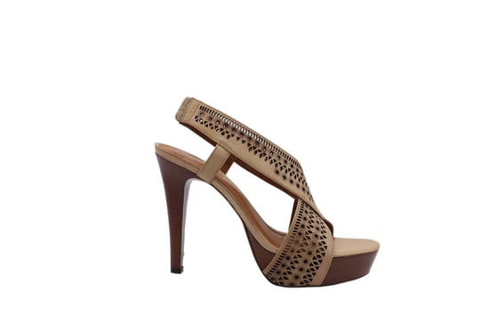 Diane Von Furstenberg Zoe hoge platform sandalen in bruin leer - Image 1