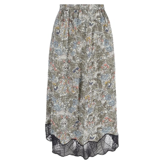 Zadig & Voltaire – Joslin – Blommigt vävd midikjol i flerfärgad viskos - Image 1