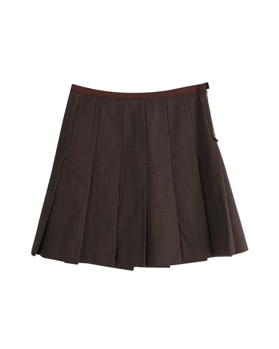 Marc Jacobs Pleated Skirt in Brown Wool - Image 1