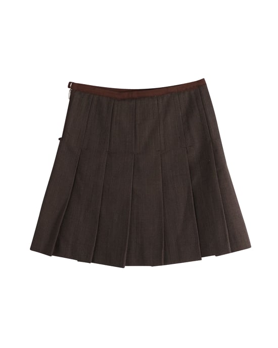 Marc Jacobs Pleated Skirt in Brown Wool - Image 2