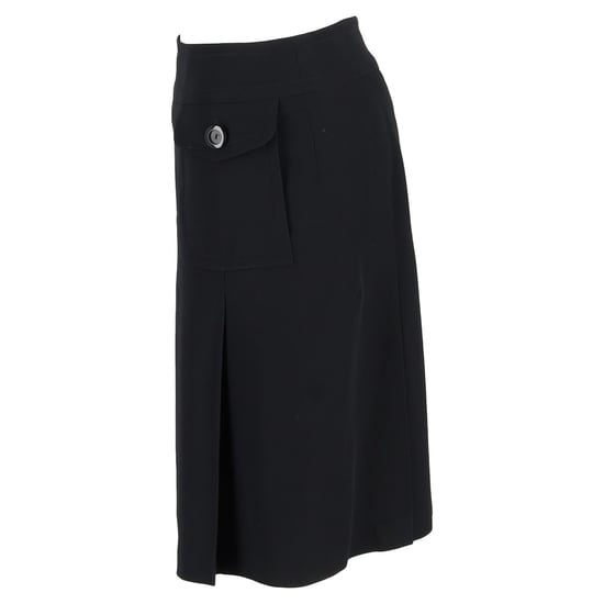 Max Mara knielange rok in zwart polyester - Image 2