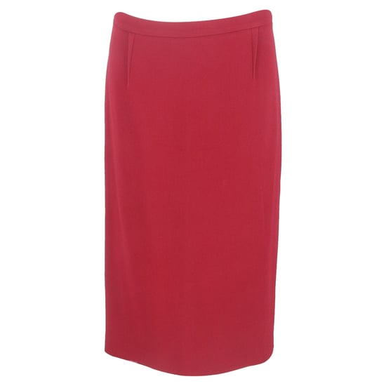 Roland Mouret midi-kokerrok met ritssluiting aan de achterkant in bordeauxrode wol. - Image 1