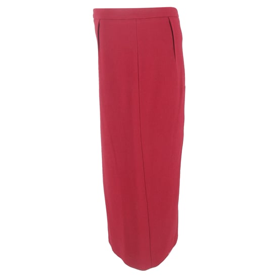 Roland Mouret midi-kokerrok met ritssluiting aan de achterkant in bordeauxrode wol. - Image 2