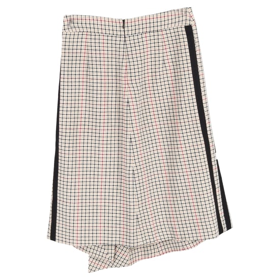 Maje geruite asymmetrische midi-rok in beige katoenen tweed - Image 2