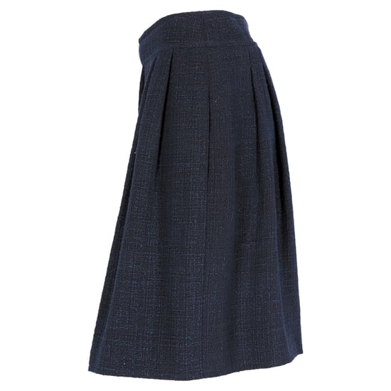Chanel knielange rok van marineblauw katoen - Image 2