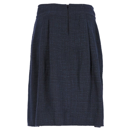 Chanel knielange rok van marineblauw katoen - Image 3