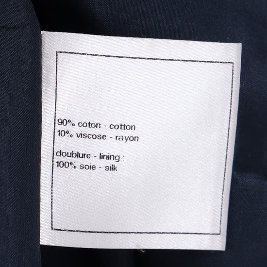 Chanel knielange rok van marineblauw katoen - Image 5