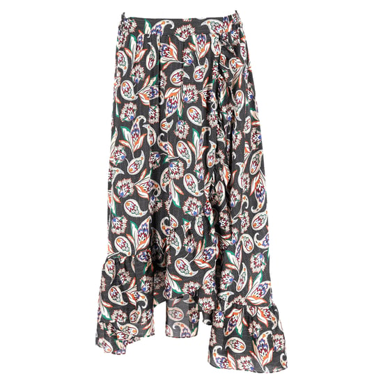 Maje midi-rok met paisleyprint en ruches in veelkleurig polyester - Image 1